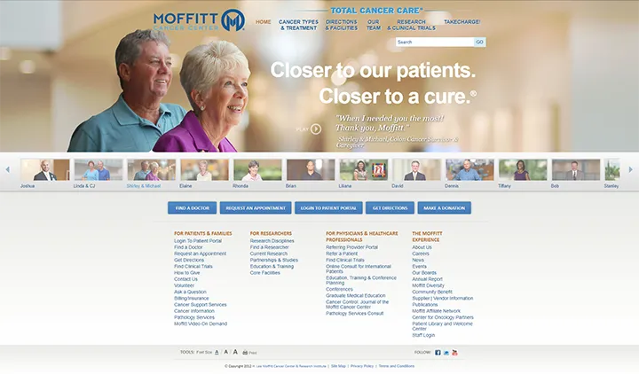 Moffitt Cancer Center Website