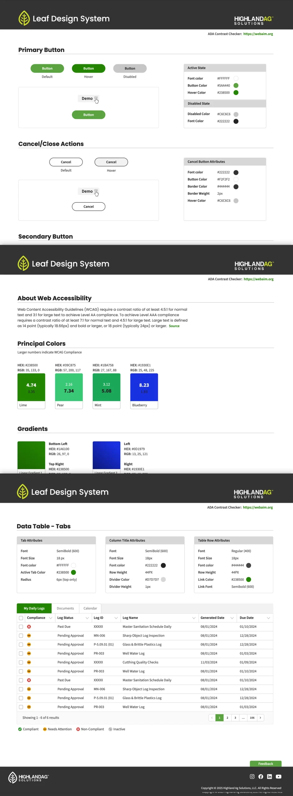 Leaf Design System examples